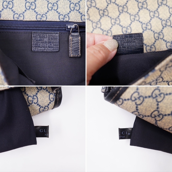 AS66❤️ GUCCI GG Plus Monogram Vintage Web Flap Messenger Bag - Picture 11 of 15
